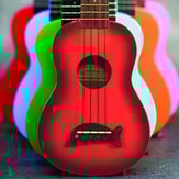 Dolphin Bridge Soprano Ukulele Light Blue Burst